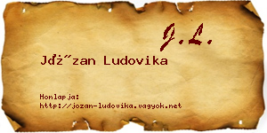 Józan Ludovika névjegykártya